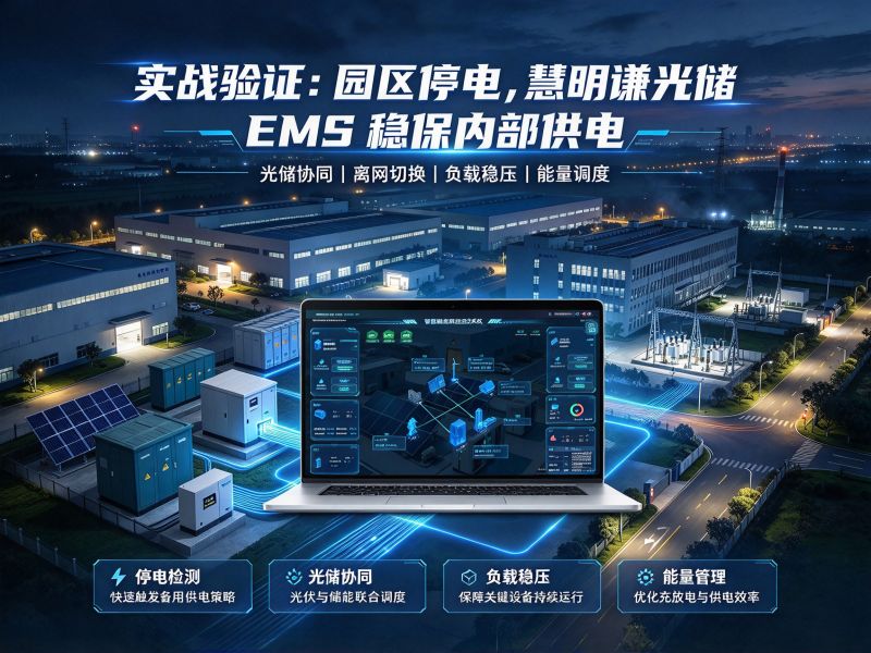 实战验证：园区停电，慧明谦光储 EMS 稳保内部供电